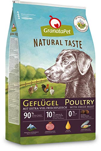 GranataPet Natural Taste Geflügel, Trockenfutter für Hunde, Hundefutter ohne Getreide & ohne Zuckerzusätze, Alleinfuttermittel für ausgewachsene Hunde, 12 kg von GranataPet