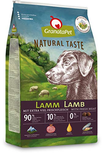 GranataPet Natural Taste Lamm, Trockenfutter für Hunde, Hundefutter ohne Getreide & ohne Zuckerzusätze, Alleinfuttermittel für ausgewachsene Hunde, 12 kg von GranataPet