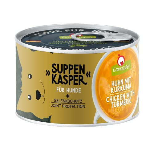 GranataPet Suppenkasper Huhn mit Kurkuma, Suppe für glückliche Hunde, Snack mit Grünlippmuschel & Mineralien, Hundefutter ohne Getreide für eine artgerechte Ernährung, 140 g von GranataPet