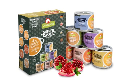 GranataPet Suppenkasper Multipack, Suppe für glückliche Hunde, Snack mit Grünlippmuschel & Mineralien, Hundefutter ohne Getreide für eine artgerechte Ernährung, 140 g von GranataPet