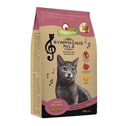 GranataPet Symphonie No. 2 Lachs, Trockenfutter für Katzen, Alleinfuttermittel ohne Getreide & Zuckerzusätze, schmackhaftes Katzenfutter mit edlem Fisch, 300 g von GranataPet