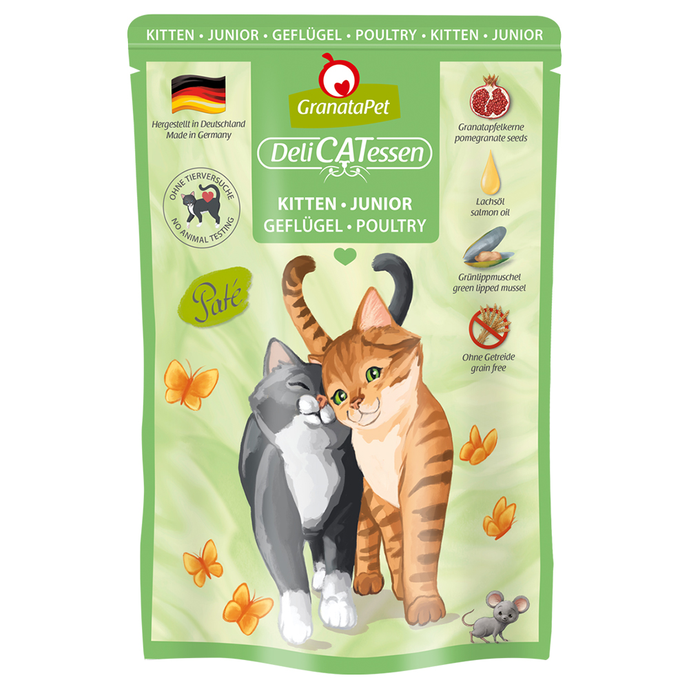 GranataPet DeliCatessen Pouch 24 x 85 g - Kitten Geflügel von Granatapet