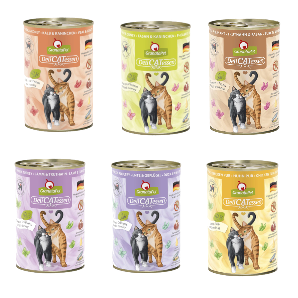 GranataPet DeliCatessen Probierpakete 6 x 400 g - Probierpaket ohne Fisch von Granatapet