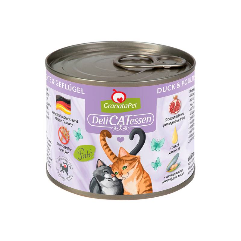 GranataPet Katze - Delicatessen Dose Ente & Geflügel 6x200g von Granatapet