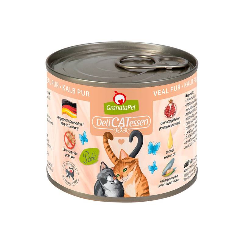 GranataPet Katze - Delicatessen Dose Kalb PUR 6x200g von Granatapet