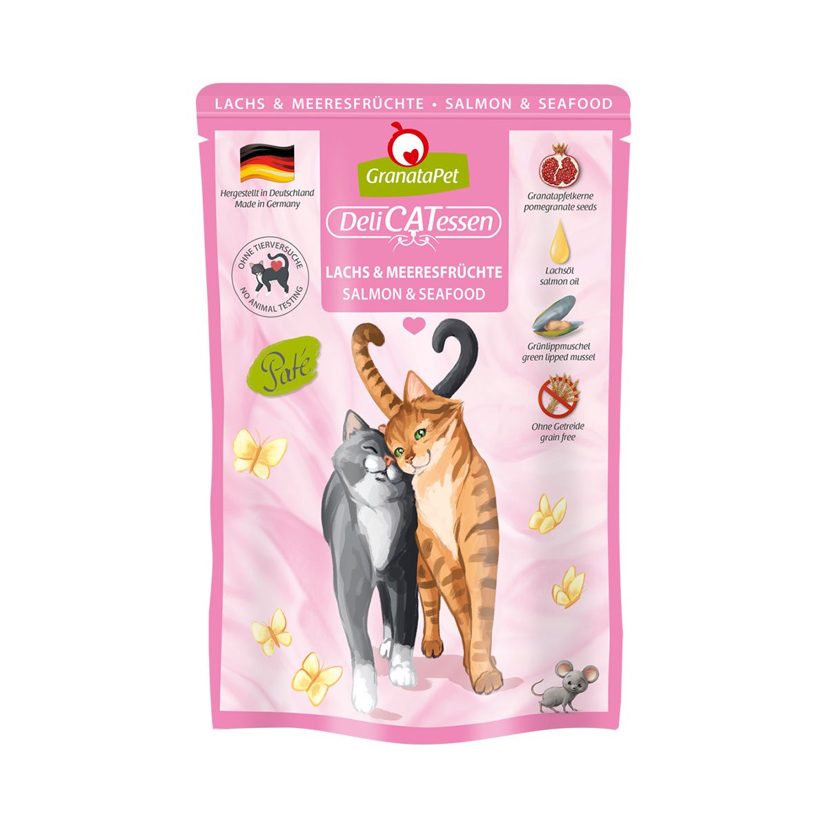 GranataPet Katze - Delicatessen Pouch Lachs & Meeresfrüchte 6x85g von Granatapet