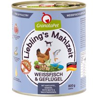 GranataPet Liebling's Mahlzeit 6 x 800 g - Weißfisch & Geflügel von Granatapet