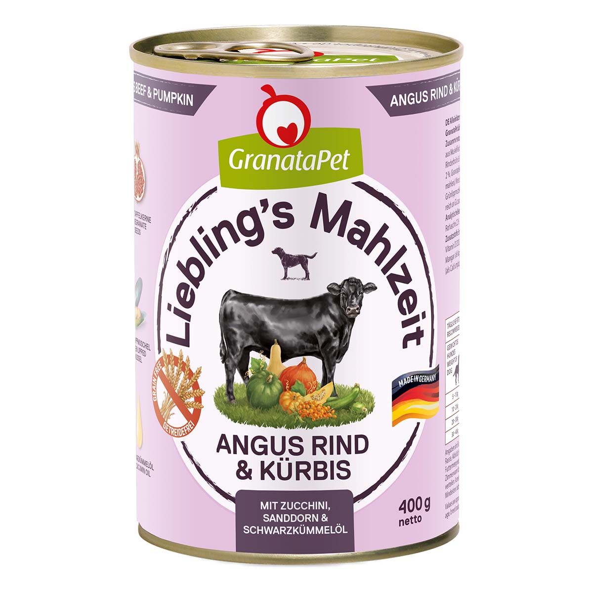 GranataPet Liebling's Mahlzeit Angus Rind und Kürbis 6x400g von Granatapet