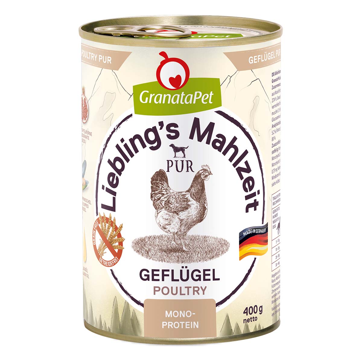 GranataPet Liebling's Mahlzeit Geflügel PUR 6x400g von Granatapet