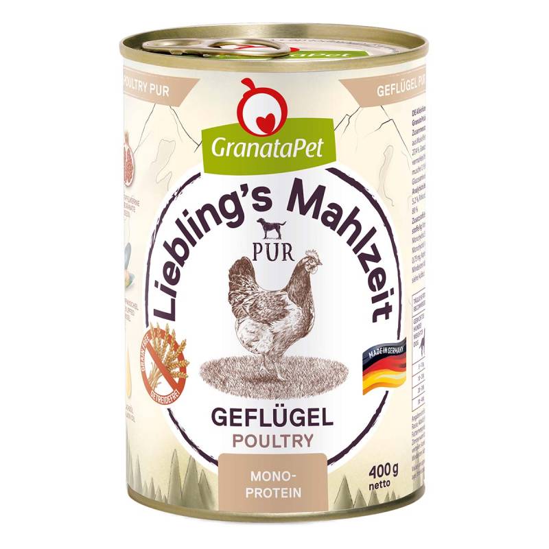 GranataPet Liebling's Mahlzeit Geflügel PUR 6x400g von Granatapet