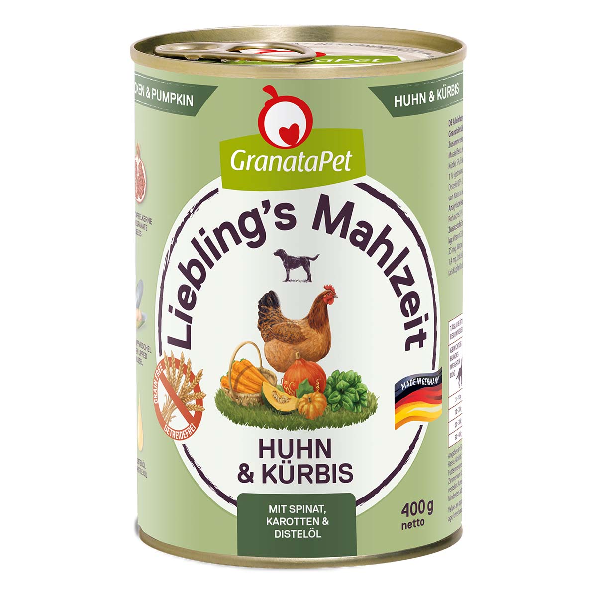 GranataPet Liebling’s Mahlzeit Huhn und Kürbis 6x400g von Granatapet