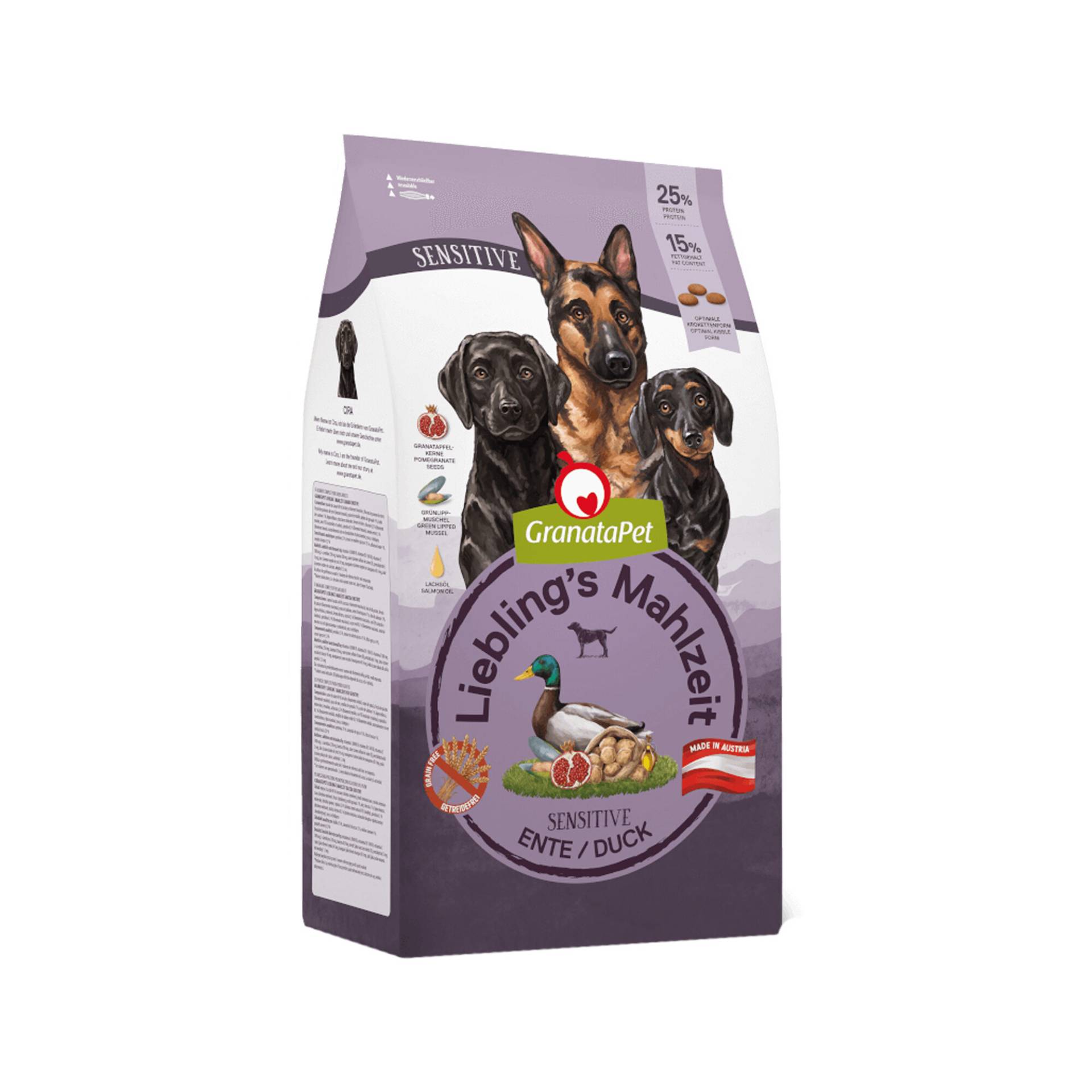 GranataPet Liebling's Mahlzeit Hundefutter - Sensitive Ente - 1,8 kg von Granatapet