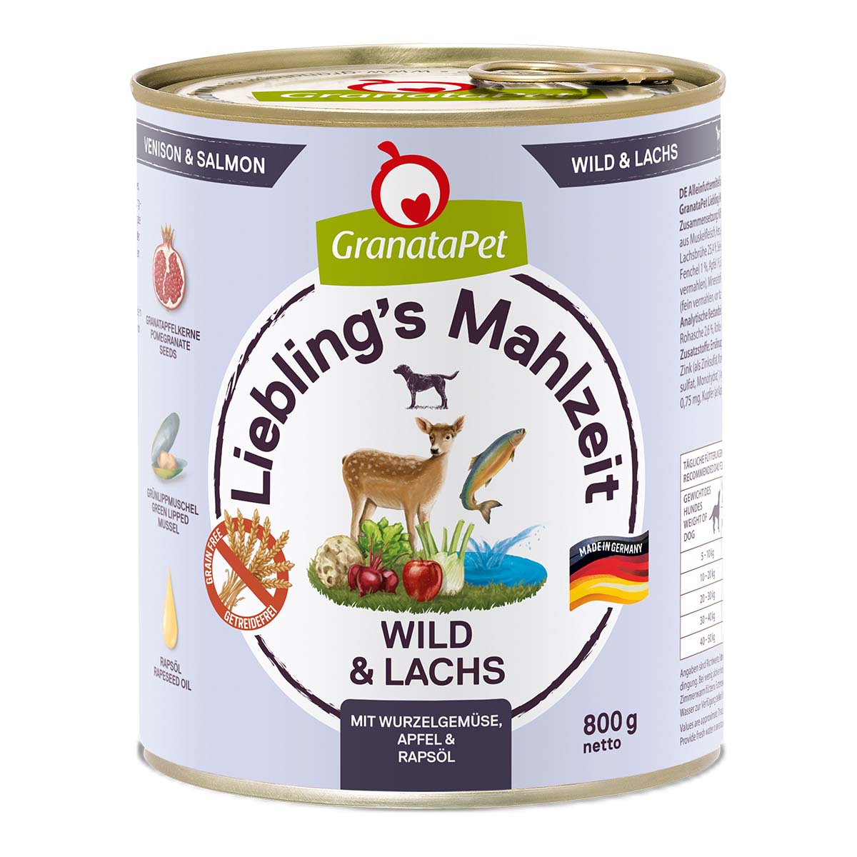 GranataPet Liebling's Mahlzeit Wild und Lachs 6x800g von Granatapet