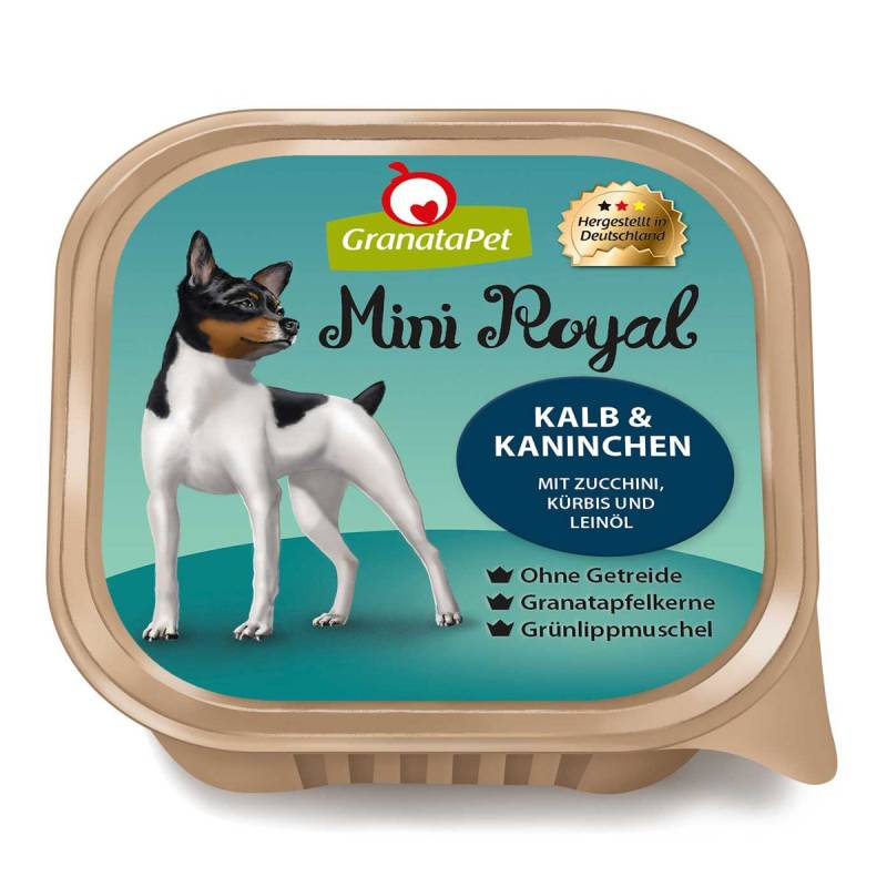 GranataPet Mini Royal Kalb und Kaninchen 11x150g von Granatapet