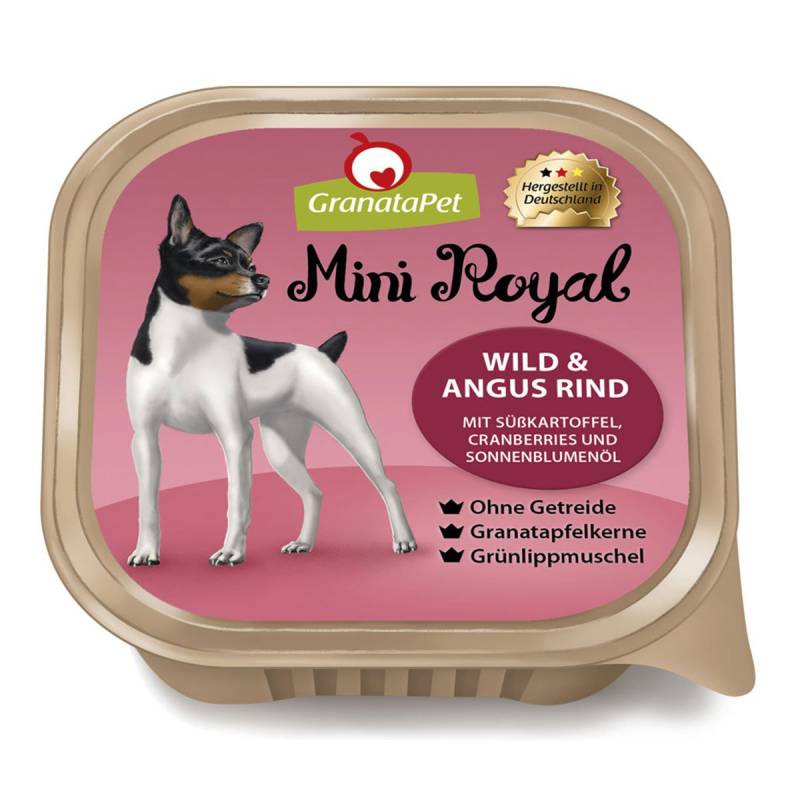 GranataPet Mini Royal Wild & Angus Rind 11x150g von Granatapet