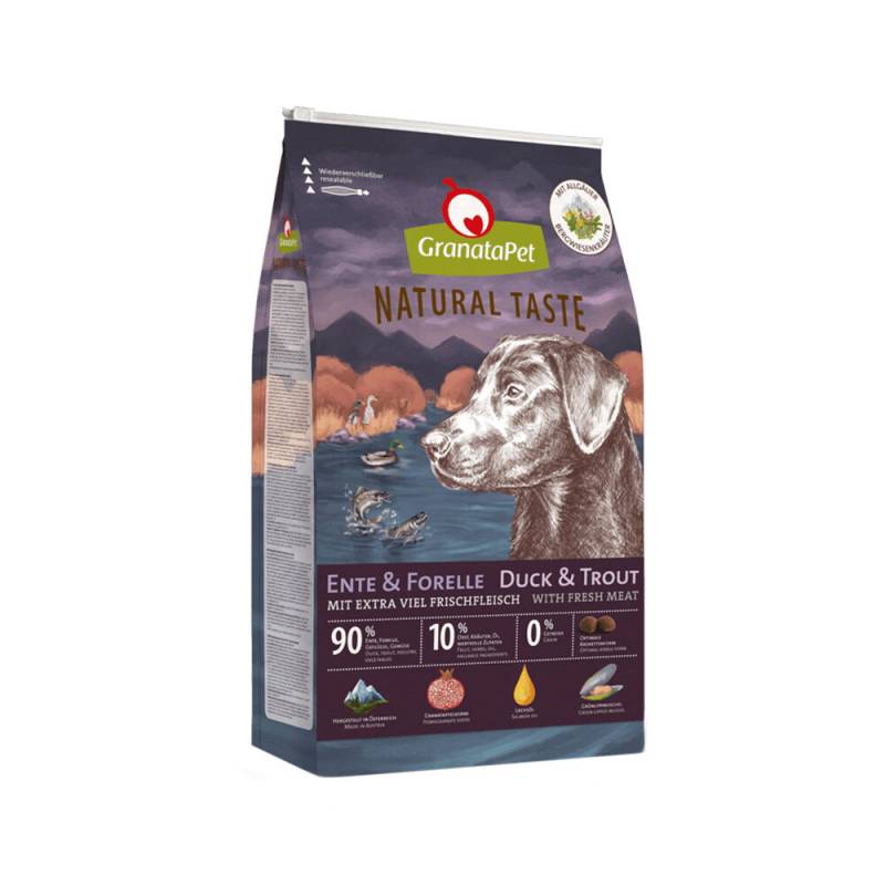 GranataPet Natural Taste Hundefutter - Ente & Forelle - 12 kg von Granatapet