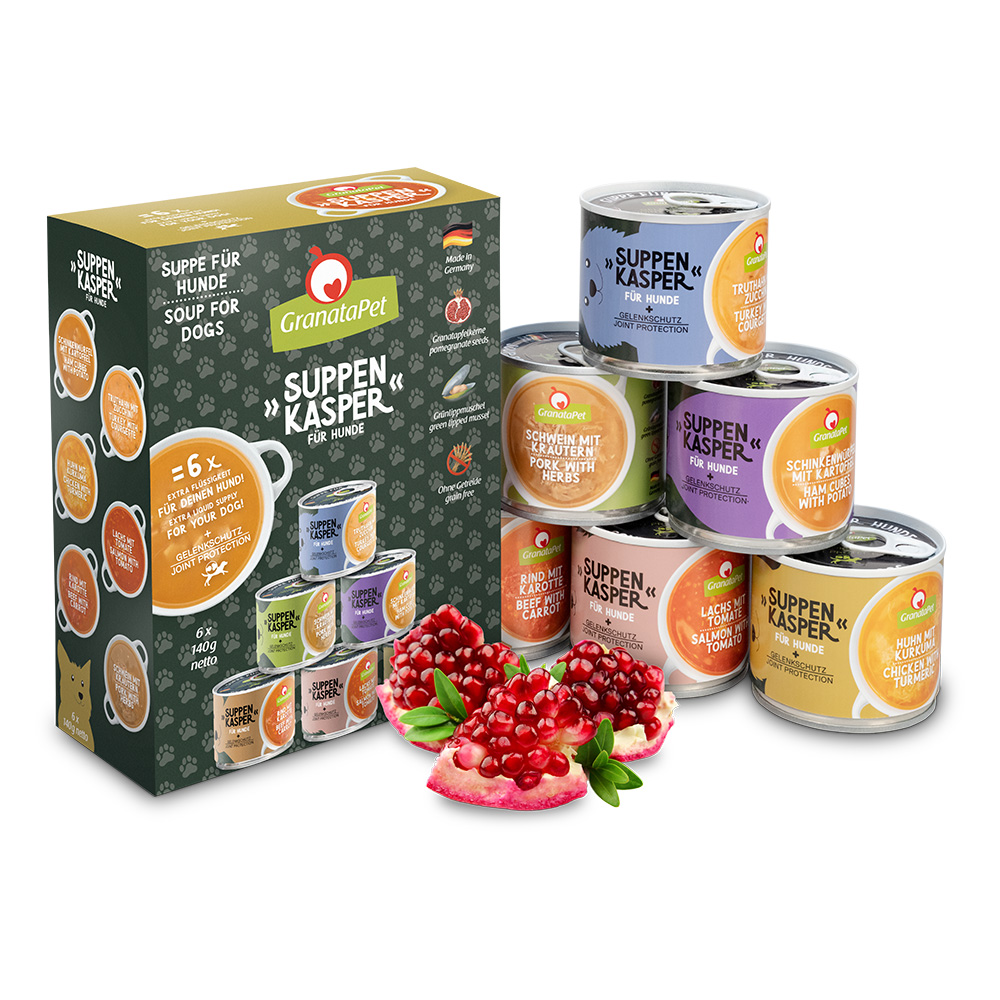 GranataPet Suppenkasper Probierpaket - 12 x 140 g von Granatapet