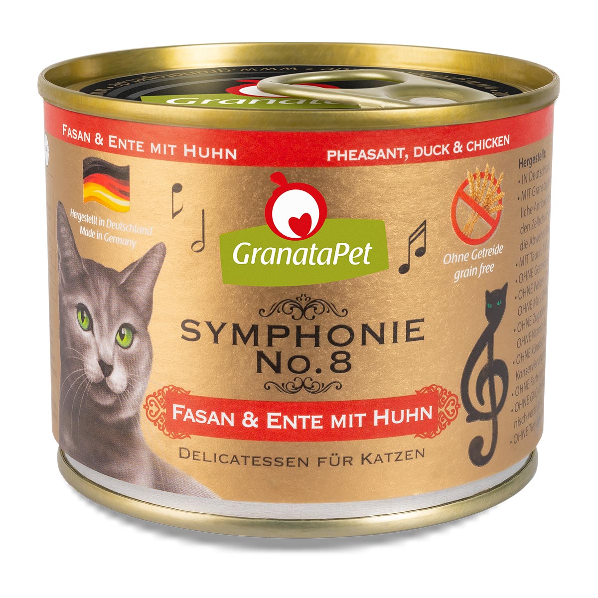 GranataPet Symphonie No. 8 Fasan & Ente mit Huhn 6x200g von Granatapet