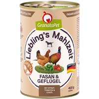 GranataPet Liebling's Mahlzeit 6 x 400 g - Fasan & Geflügel von Granatapet