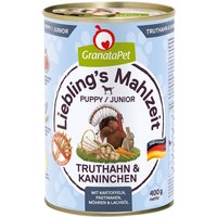 GranataPet Liebling's Mahlzeit 6 x 400 g - Junior Truthahn & Kaninchen von Granatapet