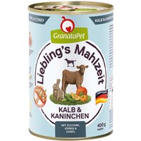 GranataPet Liebling's Mahlzeit 6 x 400 g - Kalb & Kaninchen von Granatapet