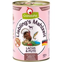 GranataPet Liebling's Mahlzeit 6 x 400 g - Lachs & Pute von Granatapet