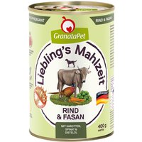 GranataPet Liebling's Mahlzeit 6 x 400 g - Rind & Fasan von Granatapet