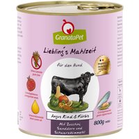 Sparpaket GranataPet Liebling's Mahlzeit 12 x 800 g - Angus Rind mit Kürbis von Granatapet