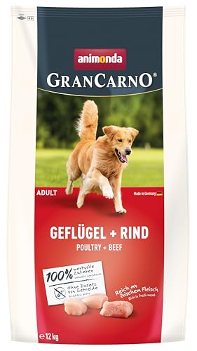 GranCarno Trockenfutter Adult Geflügel + Rind (1 x 12kg), Premium Futter ohne Getreide für Erwachsene Hunde von animonda von Grancarno