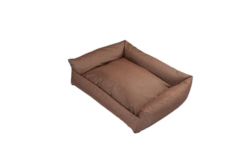 Grand Filippo Hundebett Mittelgroße Hunde Waschbar mit Reißverschluss 75x65 cm - Braun Hundesofa mit Öko-Tex-100-Zertifikat - Hundekorb mit Anti-Rutsch-Funktion von Grand Filippo