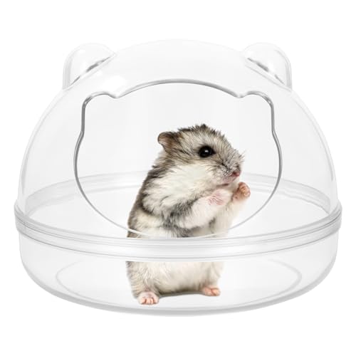 Hamster Sand Badezimmer, Hamster Badezimmer Badewanne, Abnehmbarer Hamster Sandbad, Transportbox Hamster, Hamster Toilette für Hamster Meerschweinchen Frettchen Gerbil Chinchilla (L) von Granvoo