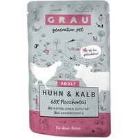 GRAU Adult Getreidefrei 16 x 125 g - Huhn & Kalb von Grau