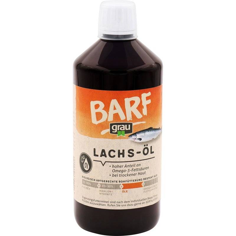 GRAU Lachsöl für Hunde - 750 ml (29,13 € pro 1 l) von Grau