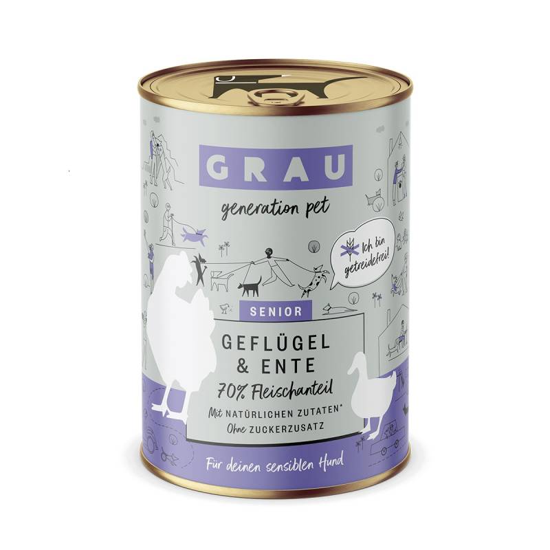 GRAU Senior Geflügel & Ente 6x400g von Grau