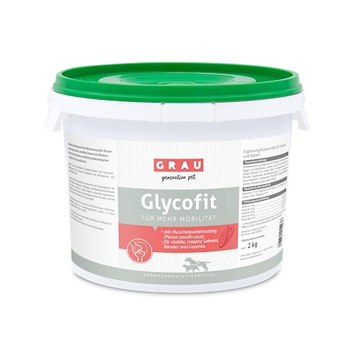 GRAU - das Original - Glycofit, für einen stabilen Bewegungsapparat und mehr Mobilität, 1er Pack (1 x 2 kg), Ergänzungsfuttermittel für Hunde von Grau