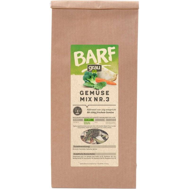 Grau Barf Gemüsemix Mischung Nr.3 - 500 g (19,60 € pro 1 kg) von Grau