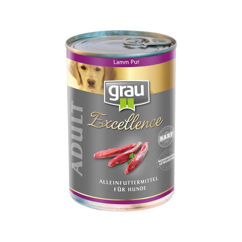 Grau Excellence Adult - Lamm - Pur - Dose - 6 x 200 g von Grau