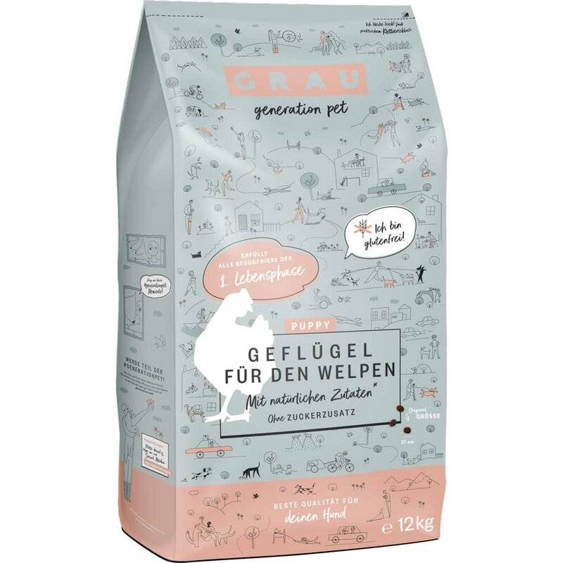 Grau Puppy Geflügel 12 kg (5,00 € pro 1 kg) von Grau