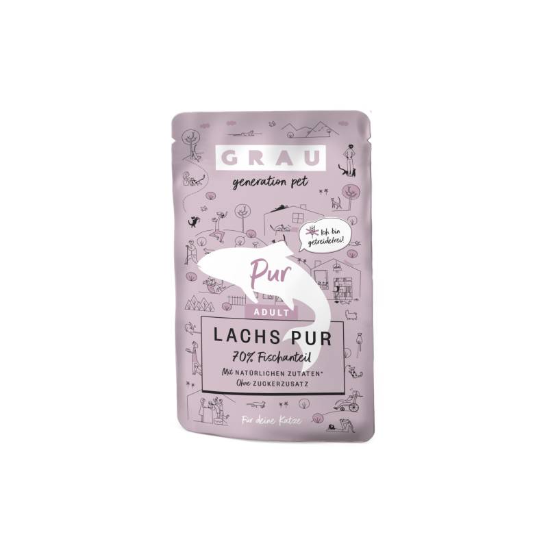 Grau Pur Lachs Pouch - 16 x 125 g von Grau