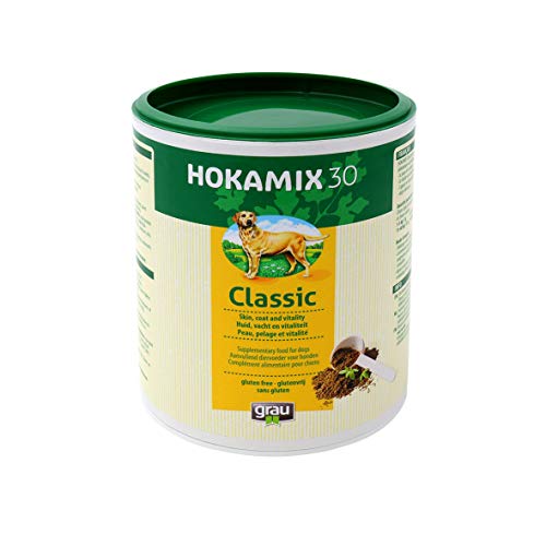 GRAU - das Original - HOKAMIX30 Classic Pulver, Alleskönner-Kräutermischung für Hunde, 30 wichtige Kräuter zur Vorsorge, 1er Pack (1 x 400 g), Ergänzungsfuttermittel für Hunde von Grau