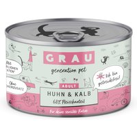 Sparpaket GRAU Adult Getreidefrei 12 x 200 g - Huhn & Kalb von Grau