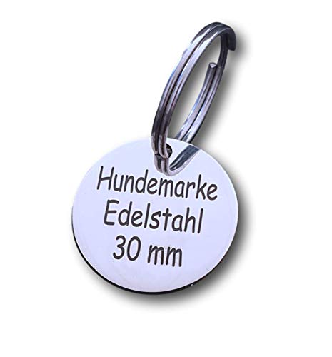 Gravuren.store Hundemarke D-30mm Adressanhänger Tiermarke inkl. Wunschgravur Lasergravur (Stückzahl 1) von Gravuren.store