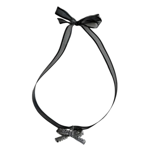 Greabuy Halsketten für Frauen, stilvolle schwarze Band-Halskette mit Stern, Herz, Blume, Anhänger, Charm, verstellbare Länge für Hunde von Greabuy