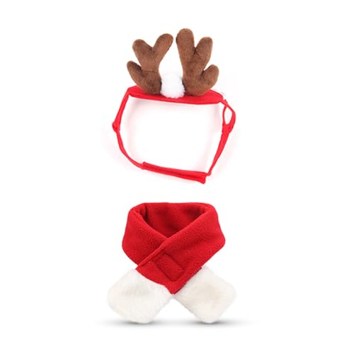 Haustier-Stirnband und Schal, festliches Urlaubs-Outfit, Weihnachtsfeier für einen festlichen Look, Weihnachtsfeier von Greabuy
