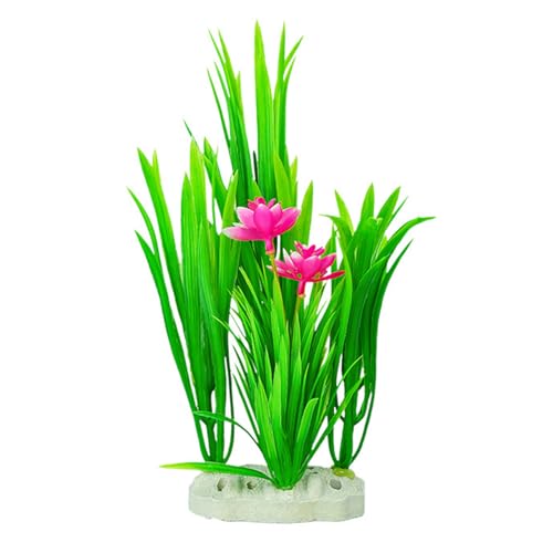 Künstliche Grünpflanze mit Basis, lebensechte Tillandsia, Dekoration für Aquarien, Unterwasserlandschaft von Greabuy