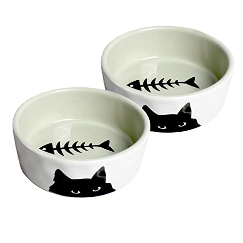 Katzennäpfe – Premium-Keramik-Katzenfutter- und Wassernapf, 237 ml, 2 Stück von Greefun