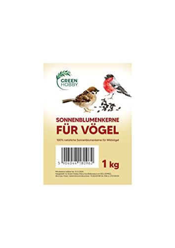 Green Hobby Sonnenblumenkerne für Vögel, Vogel Streufutter, Ganzjahresfutter mit Sonnenblumenkerne, Wildvogelfutter, Fettfutter für Vögel, Winterfutter (5 kg) von Green Hobby