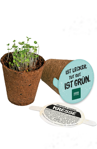 Gartenkresse-Samen mit Pflanztopf Green Petfood® von Green Petfood