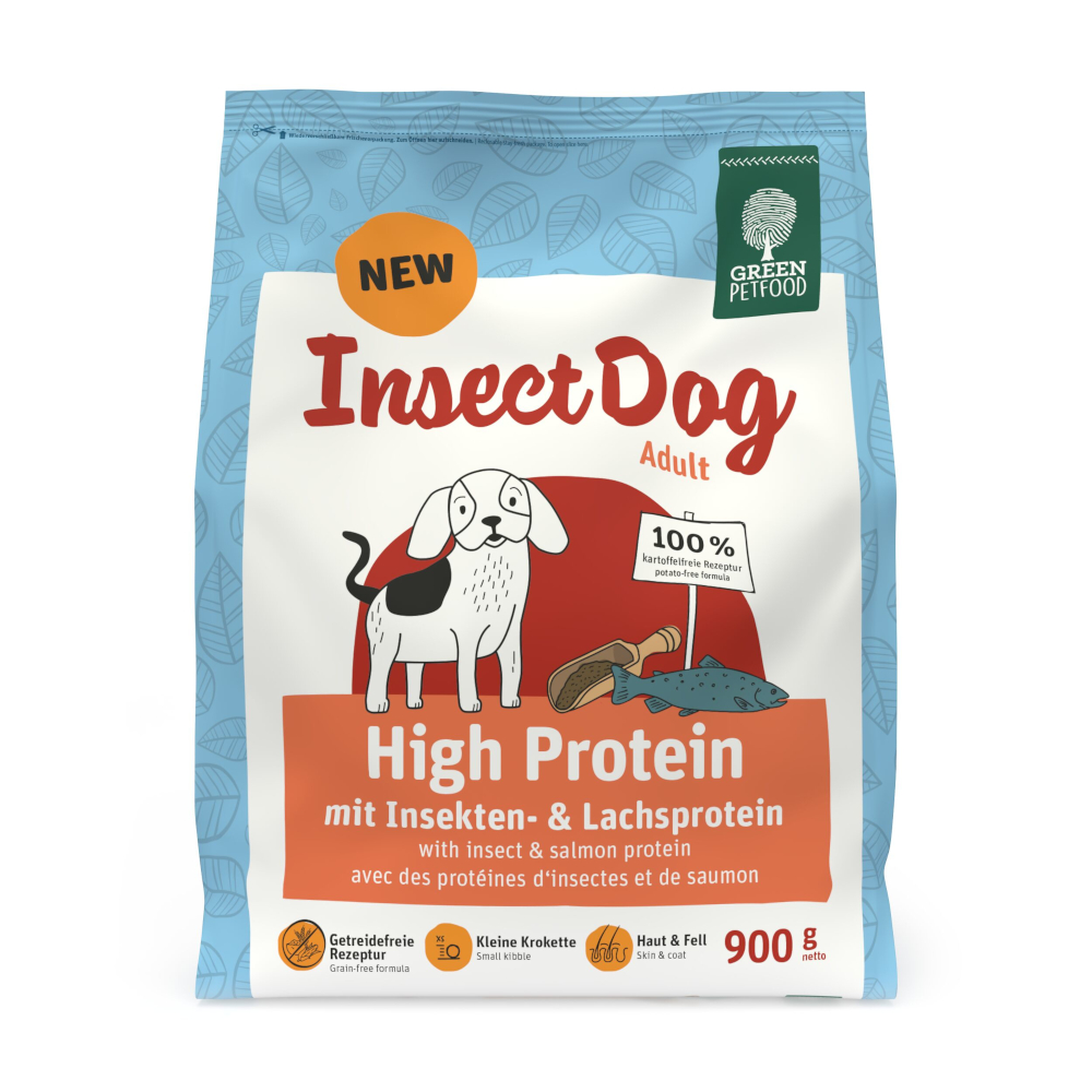 Green Petfood InsectDog High Protein Insekten & Lachs - 900 g von Green Petfood