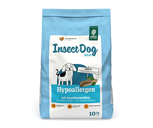 Green Petfood InsectDog Hypoallergen (1 x 10 kg) | Adult | Premium Trockenfutter für ausgewachsene allergische Hunde | mit Insektenprotein | getreidefrei | nachhaliges Hundefutter | 1er Pack von Green Petfood